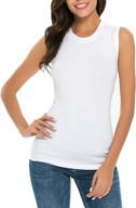 женская мягкая футболка с втачными рукавами: wosalba безрукавка на круглой горловине в сплошных цветах логотип