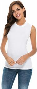 img 2 attached to Women'S Soft Layer Fitted Tank Top: WOSALBA Crew Neck Sleeveless Camis In Solid Colors