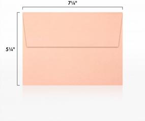img 2 attached to 50 Qty LUXPaper A7 Blush Invitation Envelopes Peel & Press 5 1/4" X 7 1/4", 80Lb. Text