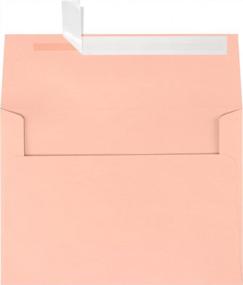img 4 attached to 50 Qty LUXPaper A7 Blush Invitation Envelopes Peel & Press 5 1/4" X 7 1/4", 80Lb. Text