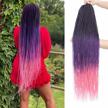 get vibrant and stunning twist hairstyles with long ombre crochet hair - 28 inch, 8 packs for braiding, 35 strands/pack - perfect for black women! logo