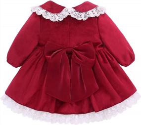 img 3 attached to Famuka Baby Girls Red Long Sleeve Princess Dress Toddler Dress