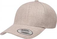yupoong men's yp classics 5-panel premium curved visor snapback cap logo