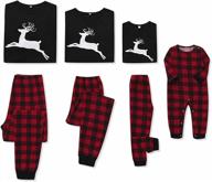 рождественская пижама в клетку с оленями: подходящие комплекты с длинными рукавами для всей семьи, полосатая детская праздничная одежда для сна и домашняя одежда от caretoo логотип