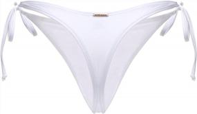 img 4 attached to RELLECIGA Women'S Thong Bikini Bottom With Adjustable Side Ties