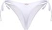relleciga women's thong bikini bottom with adjustable side ties logo
