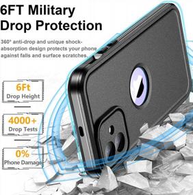 img 2 attached to Абсолютная защита для вашего iPhone 12: водонепроницаемый чехол Temdan 360 с противоударными и военными характеристиками защиты от падений