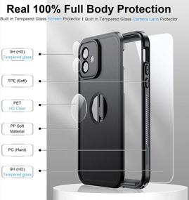 img 1 attached to Ultimate Protection For Your IPhone 12: Temdan 360 Waterproof Case With Full-Body Shockproof And Military Dropproof Capabilities