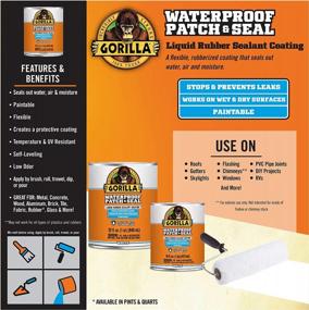 img 3 attached to 32Oz Gorilla White Waterproof Patch & Seal Liquid For Effective Sealing (Single Pack)