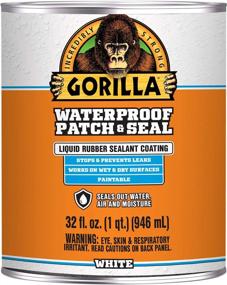 img 4 attached to 32Oz Gorilla White Waterproof Patch & Seal Liquid For Effective Sealing (Single Pack)