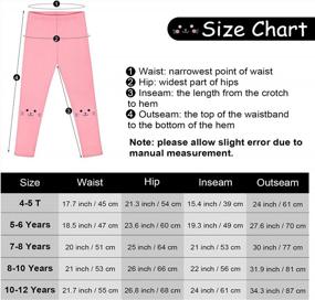 img 3 attached to Girls Winter Fleece Lined Leggings - Thick Warm Cotton Velvet Kitty Print Pants (1 Pack)