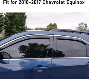 img 1 attached to Lightronic WV194166 In-Channel Side Window Visor Deflector Rain Guard for Chevrolet Equinox 2010-2017