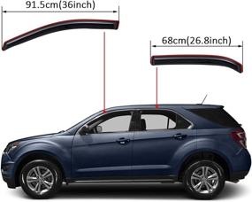 img 3 attached to Lightronic WV194166 In-Channel Side Window Visor Deflector Rain Guard for Chevrolet Equinox 2010-2017