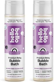 img 4 attached to 🛁 Hello Bello Premium Baby Bubble Bath: Tear-Free & Gentle Bubble Bath for Babies and Kids with Aloe Vera, Calendula, and Avocado Extract - Soft Lavender Scent - 2 Pack (10 FL Oz)
