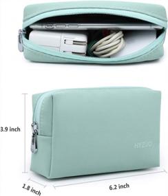 img 1 attached to HYZUO 13-Inch Laptop Sleeve Case For MacBook Air And MacBook Pro With Accessory Bag, Mint Green Faux Suede Leather Finish