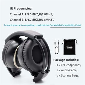 img 2 attached to 🎧 High-Quality 2 Pack of Foldable IR Headphones for Car DVD, Universal Wireless Entertainment System