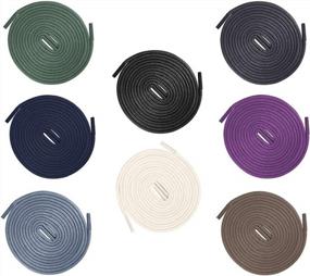 img 4 attached to 8 Pairs Of Premium Dress Shoe Laces - 32'' (81 Cm) Round Waxed Shoelaces For Men & Women In 9 Colors!