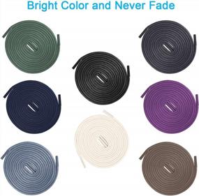 img 3 attached to 8 Pairs Of Premium Dress Shoe Laces - 32'' (81 Cm) Round Waxed Shoelaces For Men & Women In 9 Colors!