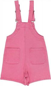 img 1 attached to Colorful Tie-Dye Bib Overalls For Little And Big Girls - 3-10T Jumpsuit & Rompers Shortalls Suspender Shorts Jeans Pants