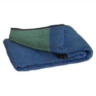 bundle of 625 blue moving blankets - aviditi mb7280d deluxe, 72" x 80" size logo