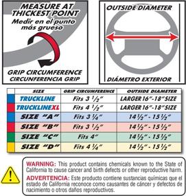 img 1 attached to 🚗 Gray Sport Grip Steering Wheel Cover, Size B: Superior 58-0550Y