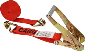 img 4 attached to 🔒 US Cargo Control Ratchet Straps - 2 Inch x 27 Foot Red Ratchet Strap with Double J Hooks - Dependable Tiedown Wire Hook Cargo Strap
