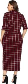 img 3 attached to Floerns Womens Gingham Bodycon Business Women's Clothing - Dresses