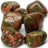 kalifano tumbled unakite bundle (300+ carats) - aaa+ jewelry grade reiki crystal used for patience and balance - piedras caidas for wicca/healing - information card included (family owned) logo