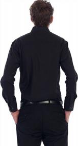 img 1 attached to Men'S Long Sleeve Solid Dress Shirt By Gioberti