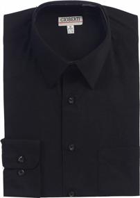 img 4 attached to Men'S Long Sleeve Solid Dress Shirt By Gioberti