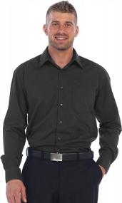 img 3 attached to Men'S Long Sleeve Solid Dress Shirt By Gioberti