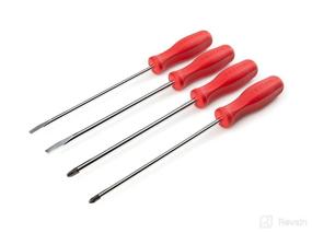 img 4 attached to 🔧 TEKTON 4-Piece Long Hard-Handle Screwdriver Set (#1-#2, 1/4-5/16 in.), DRV42014