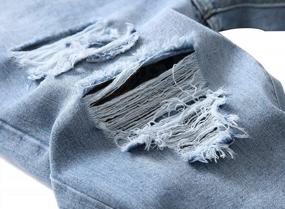 img 1 attached to Men'S Ripped Distressed Denim Shorts - Slim Fit Holes By Enrica