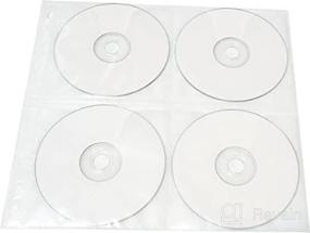 img 4 attached to 📀 25-Pack 8 Disc CD DVD Poly Sleeves for Oversized Binders - 200 Disc Capacity (White)