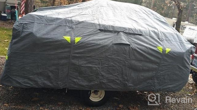 img 1 attached to IiSPORT Extra-Thick 4 Layers RV Cover Fits 10'-12' Long W/Air Vent System, Zipper Access & Anti-UV Ripstop Protection review by Kip Robinson