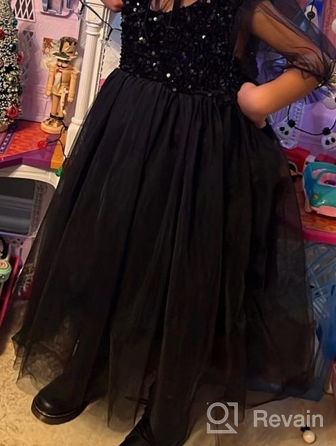 img 1 attached to Stunning Sequin Tulle Princess Pageant Sundress for Black Girls review by Megan Green