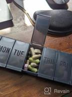 img 1 attached to Barhon Large Capacity Weekly Pill Organizer Box With 7 Day Compartments For Vitamins, Medicine, Supplements And Fish Oil review by Pamela Jefferies