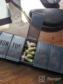 img 5 attached to Barhon Large Capacity Weekly Pill Organizer Box With 7 Day Compartments For Vitamins, Medicine, Supplements And Fish Oil
