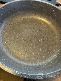 img 7 attached to Nonstick Frying Pan Skillet With Swiss Granite Coating And Lid, Healthy Cookware Chef'S Pan With Glass Cover, PFOA Free (11 Inches)
