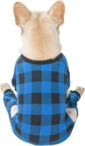 img 1 attached to 🌙 CuteBone Classic Plaid Small Dog Pajamas: Stylish and Stretchy Cat Clothes for Summer Daily Wear