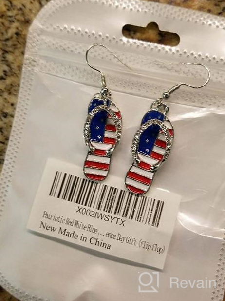 img 1 attached to Patriotic American Butterfly Earring，4Th Independence review by Charles Mistretta