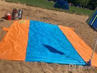 img 1 attached to ZonLi Extra Large 10' X 9' Beach Blanket Sandproof For 5-10 Adults, Waterproof Quick Drying Picnic Mat With 6 Stakes & 4 Pockets (Grey) review by Scott Pentapati