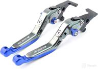 🏍️ blue and titanium motorcycle accessory: adjustable folding brake and clutch levers for bmw g310r g310gs (2017-2021) логотип