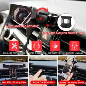 img 3 attached to 📱 New 1797 Audi Q5 Accessories 2018-2021: Phone Mount Holder Car Cellphone Cradle Air Outlet Hazard Button with Upgraded Gravity Dash Navigation in Black