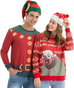 img 2 attached to Унисекс для взрослых HSCTEK Ugly Christmas Sweaters - праздничный и стильный праздничный наряд