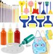 34pcs bigotters washable finger paint set - early learning kids home activity school prizes art party supplies! logo