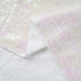 img 1 attached to White Iridescent Sequin Backdrop 2 Panels 2FTx8FT Unicorn Backdrop Curtains Glitter Party Backdrop For Girls Birthday Decorations