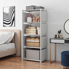 img 2 attached to Rerii 5-Tier Cube Storage Shelf - Ideal Closet Organizer And Space-Saving Bookcase For Small Living Spaces, Bedrooms, And Living Rooms