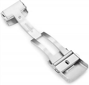 img 1 attached to Secure Your Watch With MiLTAT'S Push Button Safety Clasp In Stainless Steel