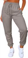 stay comfy and stylish with ferrtye women's high waisted jogger sweatpants logo